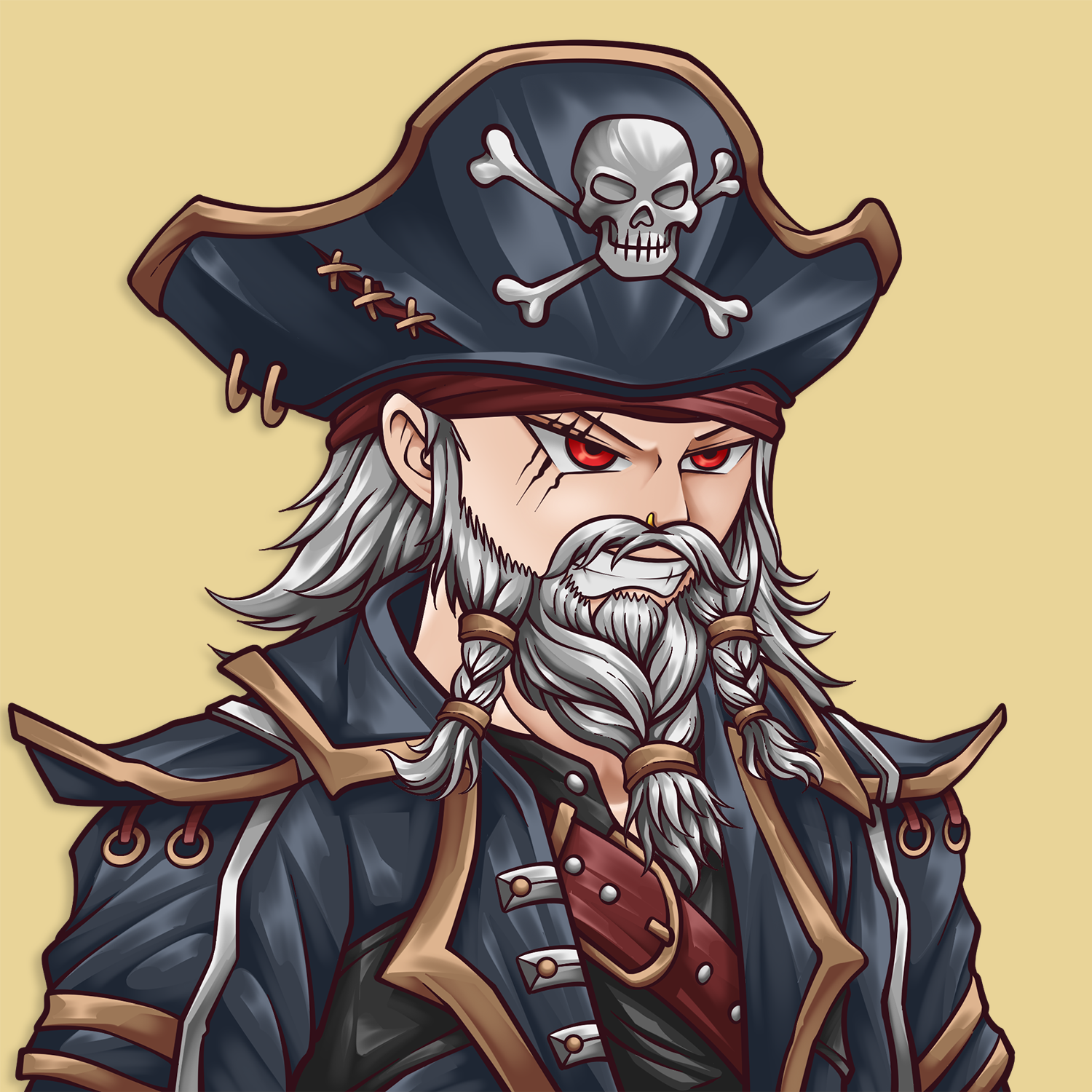 Pirate #15 Captain Roderick 'Rum Barrel' Rourke