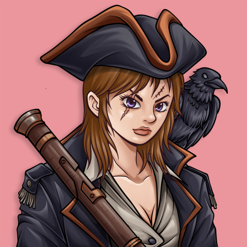 Pirate #4 Captain Skarlett Skullmace